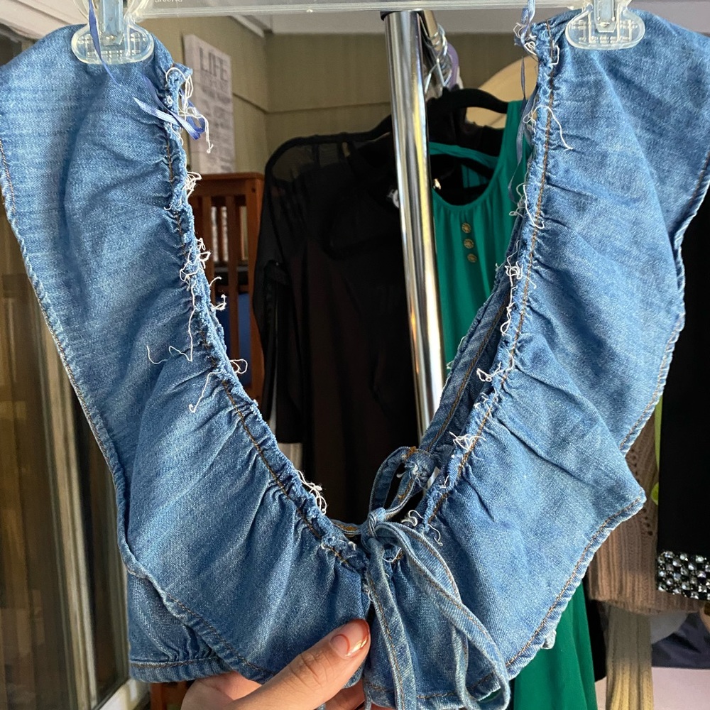 Denim crop top